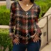Lily | Black & Red Plaid Tunic - Plus