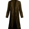 Lily | Brown Button-Up Collared Duster - Women