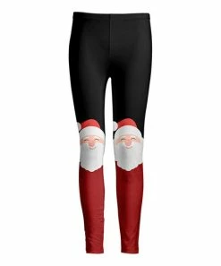 Lily | Black & Red Santa Leggings - Women & Plus