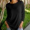 Lily | Black Long-Sleeve Tunic - Plus