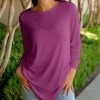 Lily | Fuchsia Long-Sleeve Tunic - Plus