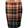 Lily | Rust & Black Ombré Plaid Pencil Skirt - Women