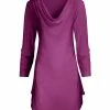Lily | Fuchsia Cowl Neck Tunic - Women