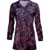 Lily | Purple & Lavender Floral Button-Up - Plus