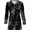 Lily | Black & Purple Button-Up - Women