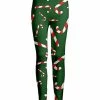 Lily | Green & Red Candy Cane Leggings - Women