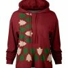 Lily | Red & Green Trees Pocket Hoodie - Plus