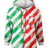 Lily | Red & Green Stripe Pocket Hoodie - Plus