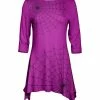 Lily | Purple & Black Spiderweb Handkerchief-Hem Tunic - Women