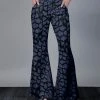 Lily | Blue & Black Stone Wide-Leg Pants - Women