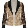 Lily | Beige & Black Floral Blazer - Women
