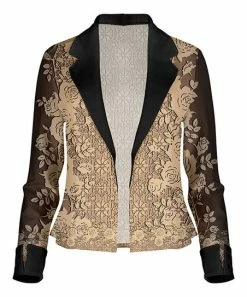 Lily | Beige & Black Floral Blazer - Women