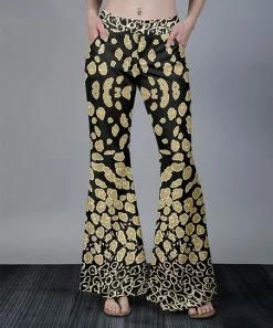 Lily | Beige & Black Animal-Print Pocket Wide-Leg Pants - Women