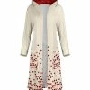 Lily | Cream & Red Dotted Long-Sleeve Hooded Cardigan - Women