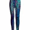 Lily | Blue & Teal Abstract Animal-Print Leggings - Plus