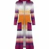 Lily | Purple & Orange Dip-Dye Hooded Pocket Duster - Women