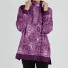 Lily | Purple & Mauve Leopard Cowl Neck Top - Women