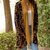 Lily | Black & Gold Hearts Shawl-Collar Open Cardigan - Plus