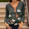 Lily | Gray & Orange Floral Pleated Button-Front Tunic - Women & Plus