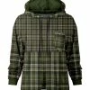 Lily | Green & Black Tartan Pocket Hoodie - Women & Plus