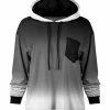Lily | Black & Gray Ombré Chest-Pocket Hoodie - Plus