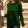 Lily | Green Twist-Hem Long-Sleeve Tunic - Women & Plus
