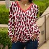 Lily | Red & White Check Teardrop V-Neck Tunic - Women