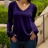 Lily | Purple V-Neck Tunic - Women