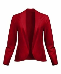 Lily | Red Notch-Lapel Blazer - Women