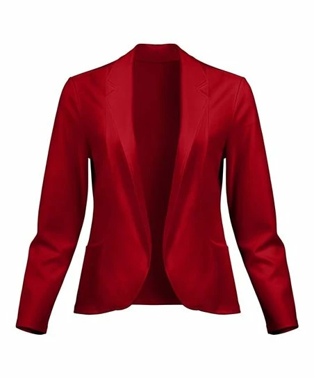 Lily | Red Notch-Lapel Blazer - Women 1 Lily | Red Notch-Lapel Blazer - Women